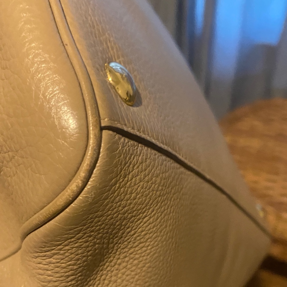 Coach Pebbled Leather Tote in Taupe - Picture 5 of 15